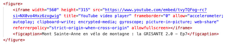 Exemple de vidéo sur le site Youtube