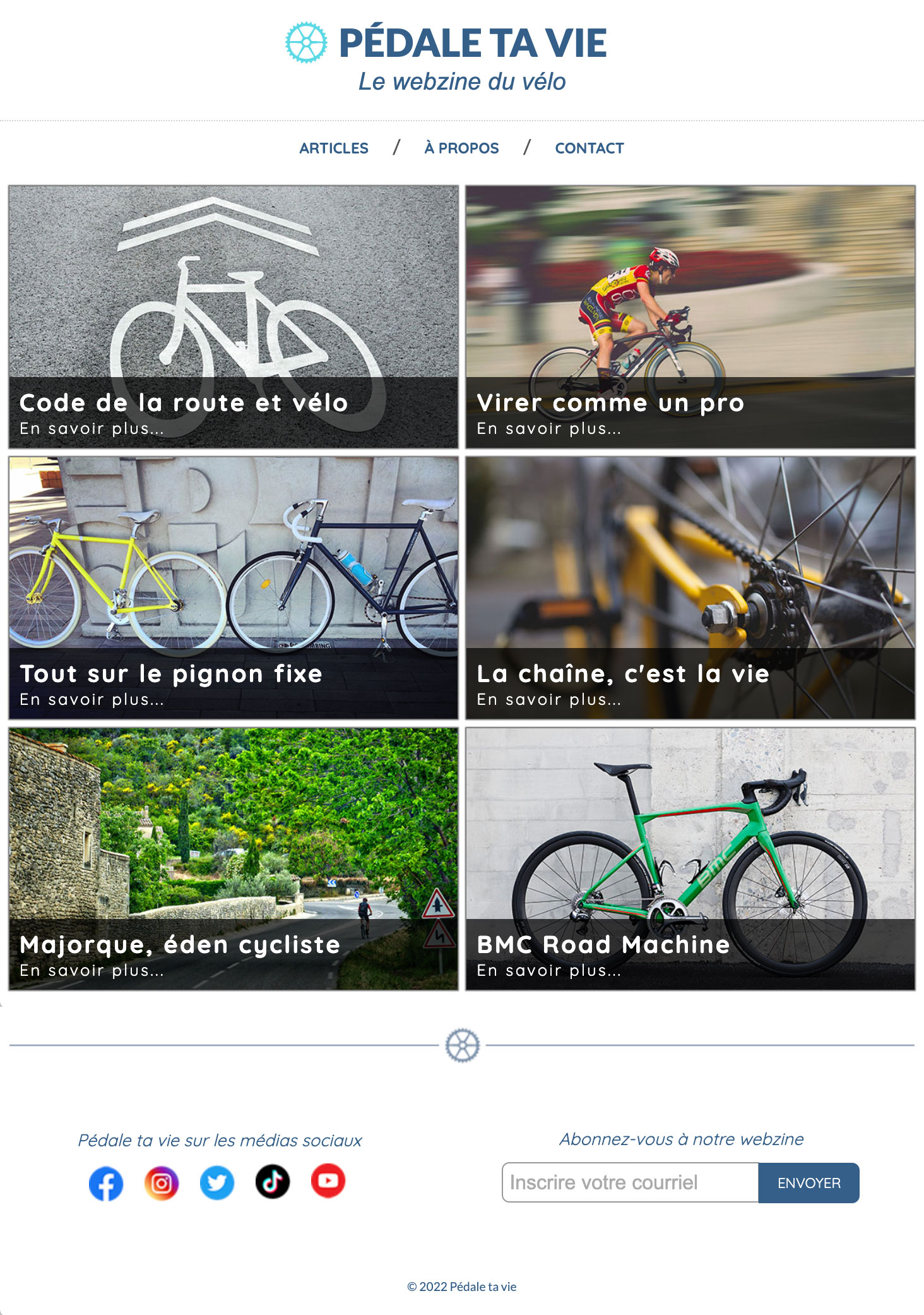Sous-menu articles